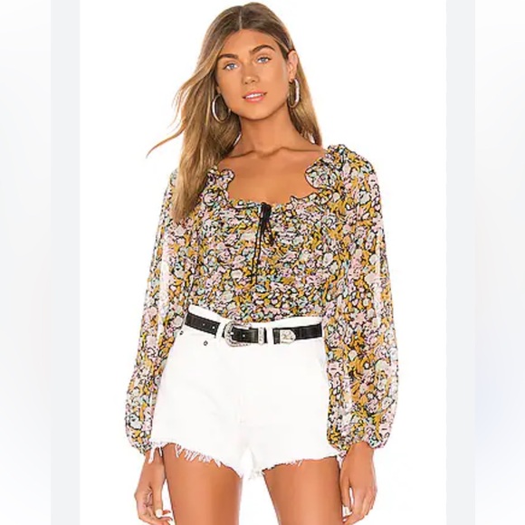 Free People Tops - Free People Mabel revolve medium Printed Blouse boho